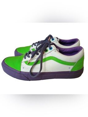 Vans Old Skool Toy Story Buzz Lightyear Disney Pixar Shoes White Rare M 7| W 8.5